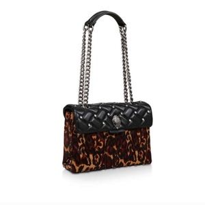NWT Kurt Geiger Leopard Jeweled Shoulder Bag